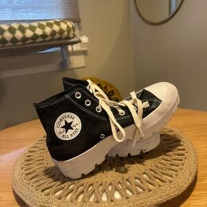 Converse Black and White High-Top Shoes